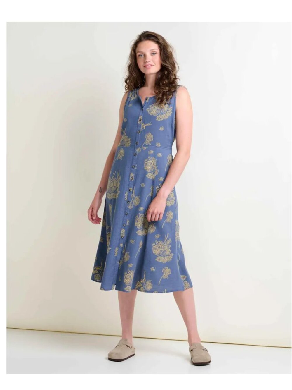 NWT Toad&Co Manzana Floral Print Midi Tank Dress Size L